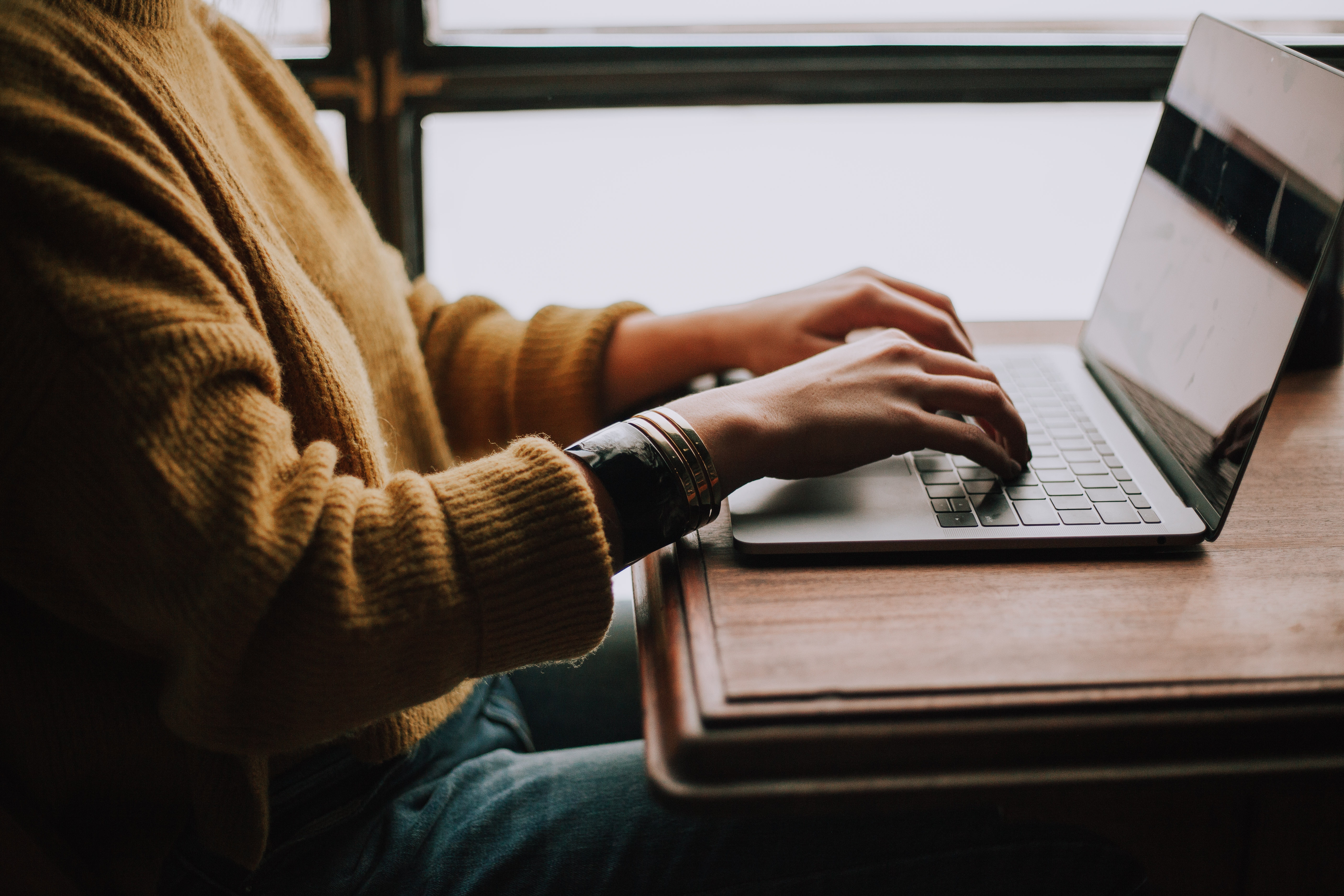 Working with Laptop